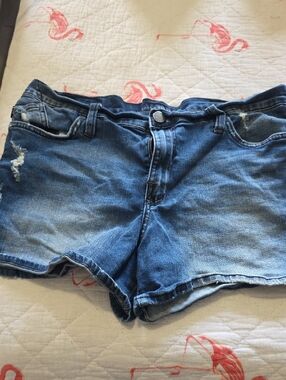 Rock & Republic Blue Distressed Denim Shorts